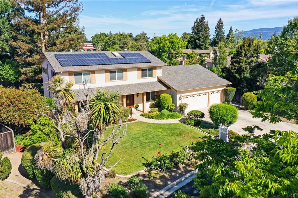 A house with solar panels on the roof.