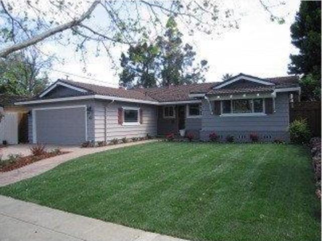 A house with grass in front of it