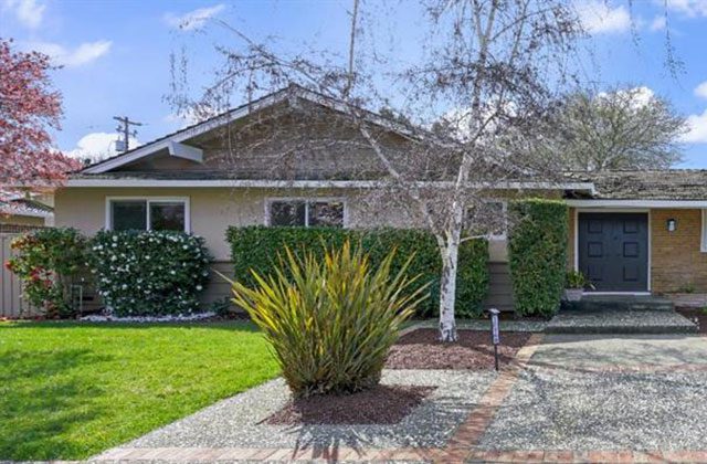 A house with a tree in front of it